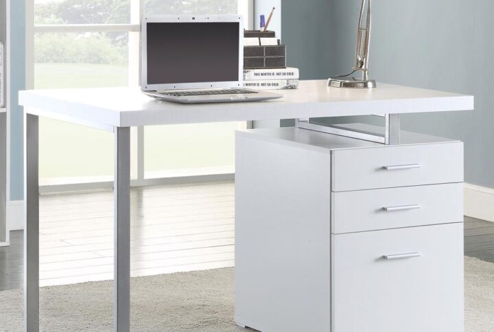 Brennan 3-drawer Office Desk White From Coaster Co. of America