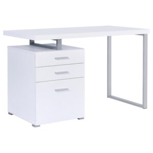 Brennan 3-drawer Office Desk White From Coaster Co. of America