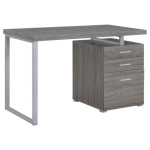 Brennan 3-drawer Office Desk Weathered Grey From Coaster Co. of America