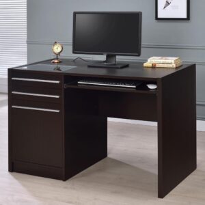 Halston Rectangular Connect-it Office Desk Cappuccino From Coaster Co. of America