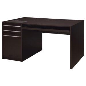 Halston 3-drawer Connect-it Office Desk Cappuccino From Coaster Co. of America