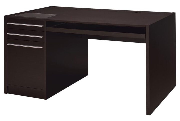 Halston 3-drawer Connect-it Office Desk Cappuccino From Coaster Co. of America