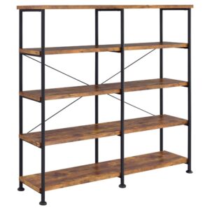 Analiese 4-shelf Open Bookcase Antique Nutmeg From Coaster Co. of America