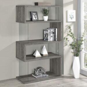 Emelle 4-shelf Bookcase with Glass Panels From Coaster Co. of America