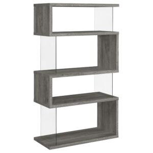 Emelle 4-shelf Bookcase with Glass Panels From Coaster Co. of America