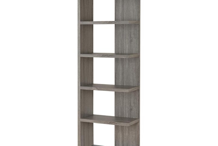 Harrison 5-tier Bookcase Weathered Grey From Coaster