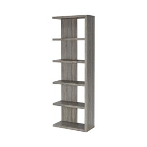 Harrison 5-tier Bookcase Weathered Grey From Coaster