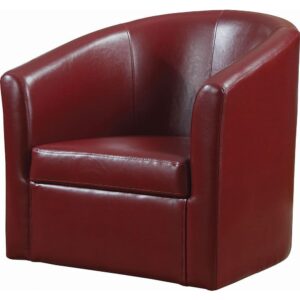 Turner Upholstery Sloped Arm Accent Swivel Chair Red From Coaster Co. of America