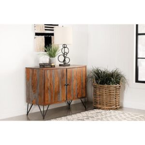 Macon 2-door Accent Cabinet Sheesham Grey From Coaster Co. of America