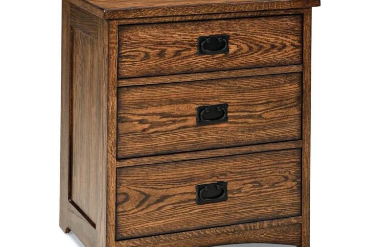 3 Drawer Nightstand in Mission From Intercon