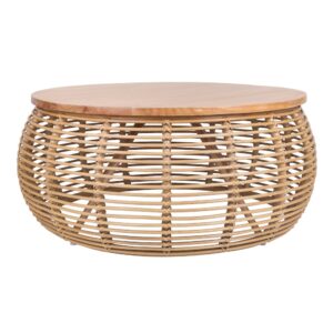 Iris Rattan Round Coffee Table From New Pacific Direct