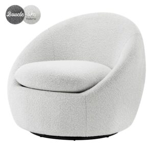 Adelmo Fabric Swivel Accent Chair From New Pacific Direct