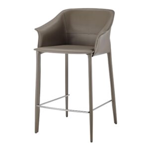 Callie Recycled Leather Counter Stool From New Pacific Direct