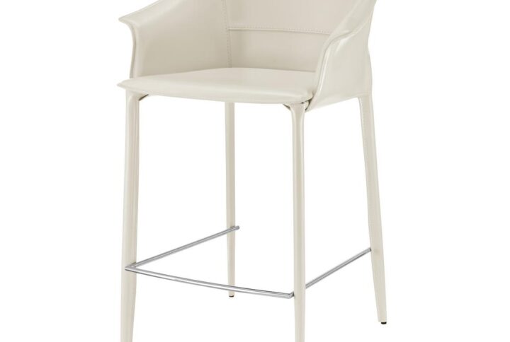 Callie Recycled Leather Counter Stool From New Pacific Direct