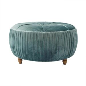 Helena Velvet Round Ottoman From New Pacific Direct