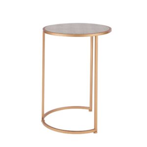 Anza Set of 2 Round Faux Shagreen Nesting End Table From New Pacific Direct