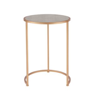 Anza Set of 2 Round Faux Shagreen Nesting End Table From New Pacific Direct