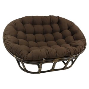 Rattan Double Papasan  Chair with Twill Cushion From International Caravan