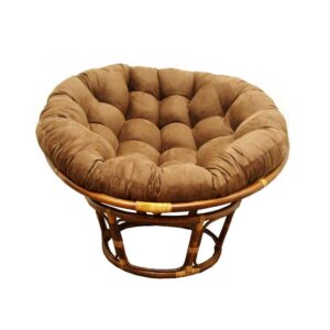 Rattan 42-Inch Papasan Chair with Micro Suede Cushion From International Caravan