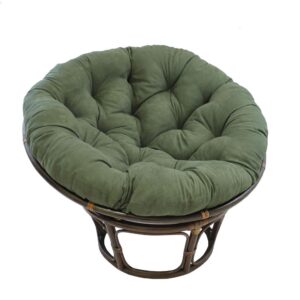 Rattan 42-Inch Papasan Chair with Micro Suede Cushion From International Caravan