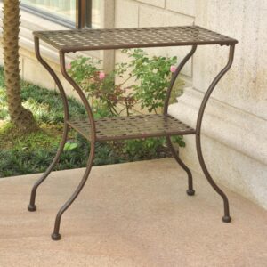 Mandalay Iron Rectangular 2 Tier Table From International Caravan