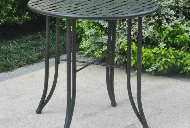 Mandalay Iron Patio Bistro Table From International Caravan