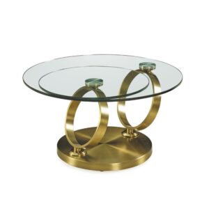 Motion Coffee Table W/ Gold Base