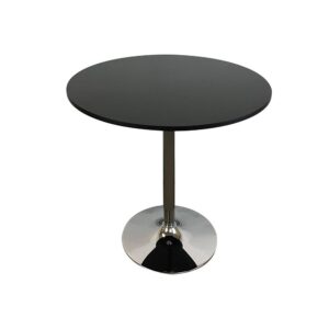 Rd Wood Top Dining Table W/ Chrome Base From Creative Images