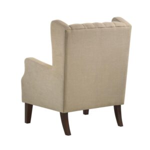 Irwin Beige Linen Button Tufted Wingback Chair From Lilola Home