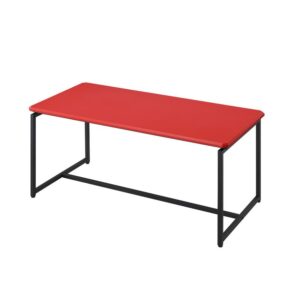 GT 3 Piece Red Carbon Fiber Wrap Coffee Table and End Table Set From Lilola Home