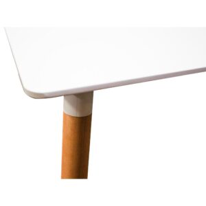 Best Master Mirage Modern Solid Wood Dining Table in White From Best Master Furniture