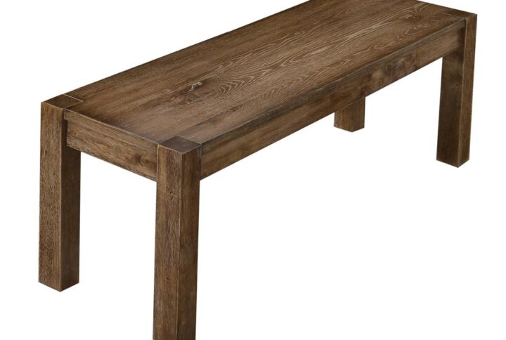 Best Master Furniture Janet 48" Transitional Wood Dining Bench in Driftwood From Best Master Furniture