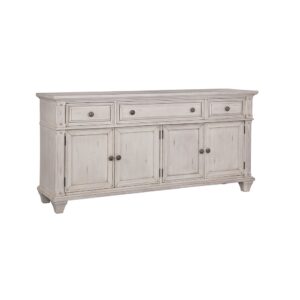 Sedona 72" Entertainment Console in Cobblestone White From American Woodcrafters