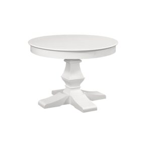 Cottage Traditions Extendable Round Dining Table - White Cottage From American Woodcrafters