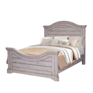 Stonebrook King Panel Bed - Light Distressed Antique Gray From American Woodcrafters