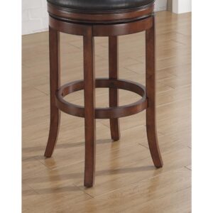 Stella 30" Backless Swivel Stool - Medium Walnut From American Woodcrafters