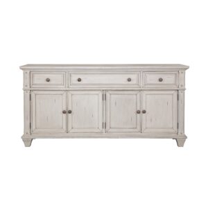 Sedona 72" Entertainment Console in Cobblestone White From American Woodcrafters