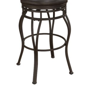 Sienna 34" Backless Metal Swivel Stool - Russet Brown From American Woodcrafters