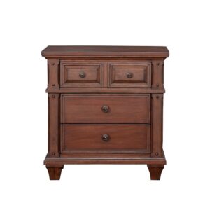 Sedona 3-Drawer Nightstand - Cinnamon Cherry From American Woodcrafters