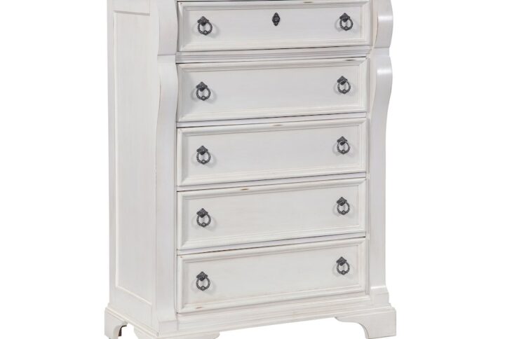 Heirloom 5-Drawer Chest - Antique White From American Woodcrafters