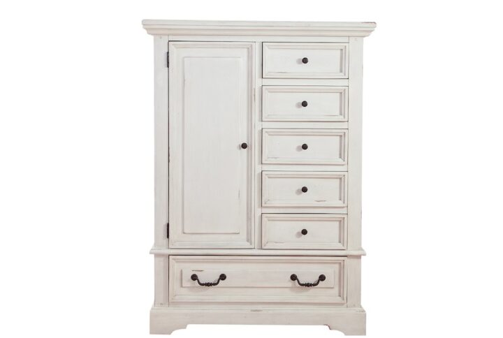 Stonebrook Gentleman's Chest - Distressed Antique White From American Woodcrafters