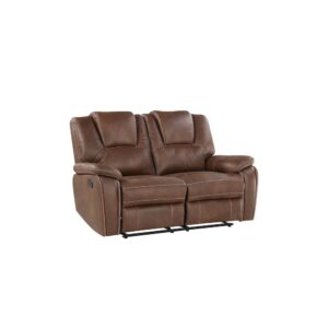 Katrine Manual Reclining Loveseat - Brown From Steve Silver