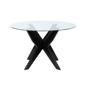 Amalie Round Dining Table - Black From Steve Silver