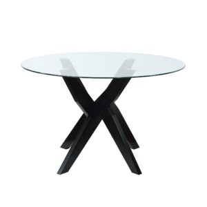 Amalie Round Dining Table - Black From Steve Silver