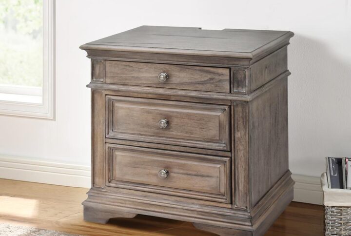 Highland Park Nightstand - Driftwood From Steve Silver