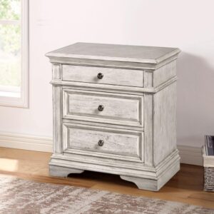 Highland Park Nightstand - Rustic Ivory From Steve Silver