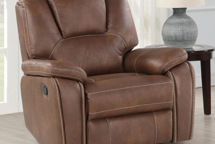 Katrine Manual Recliner - Brown From Steve Silver