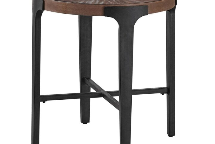 Chevron Round End Table From Steve Silver