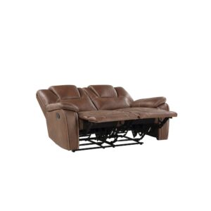 Katrine Manual Reclining Loveseat - Brown From Steve Silver