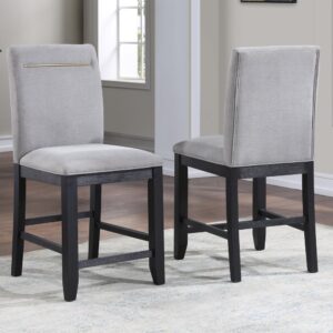 Yves Counter Chair - Grey (set of 2) From Steve Silver